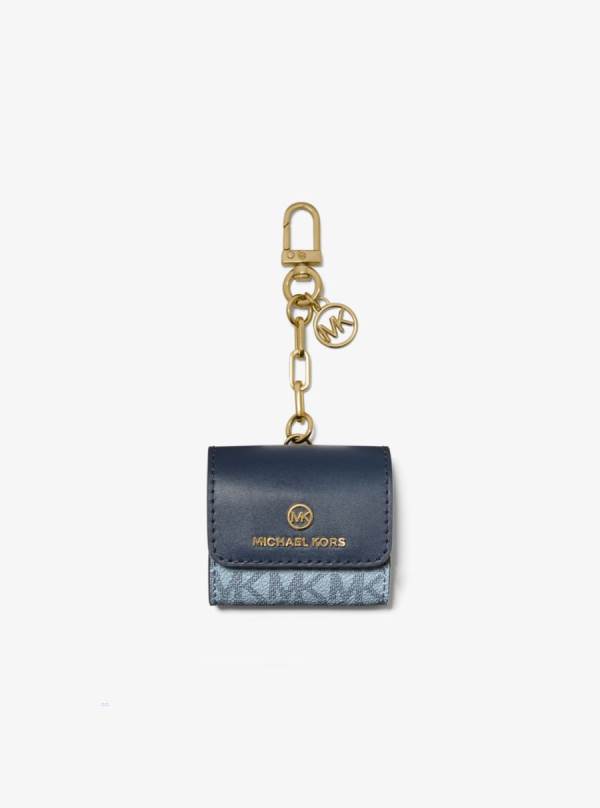 Damske Puzdro Na Mobil Michael Kors Logo Clip Case For Apple AirPods® Modre - Doplnky Michael Kors Sleva | RGDBY-0734